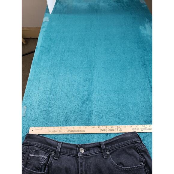 Levis 505 Jeans Sz 16 Short Womens Black Stretch Denim Pants Mid Rise Straight - Picture 10 of 15